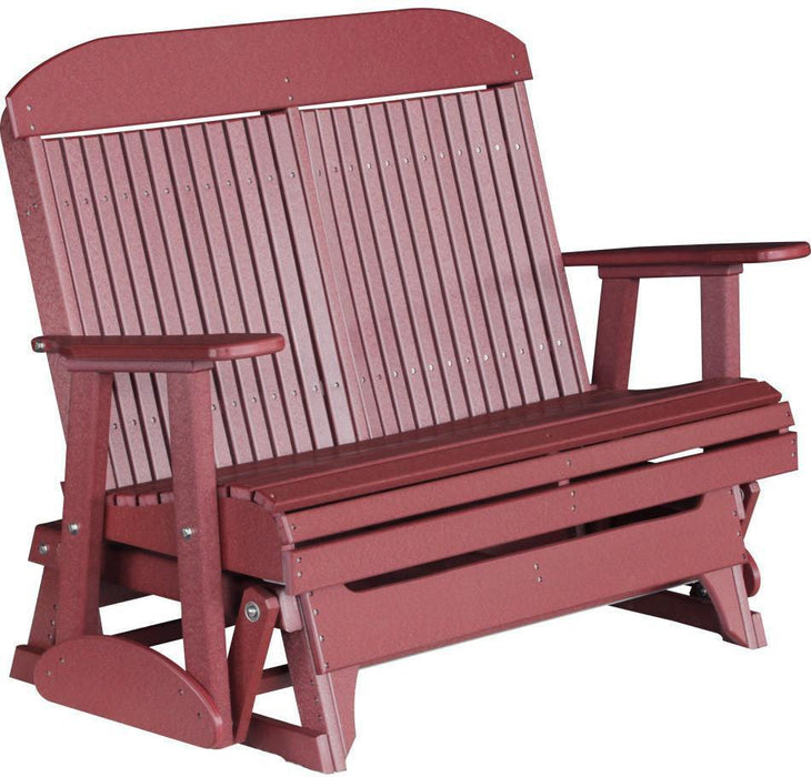 LuxCraft Classic Highback 4ft. Recycled Plastic Patio Glider