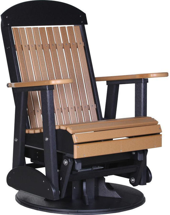 LuxCraft Classic Highback Recycled Plastic 2ft Swivel Glider Chair