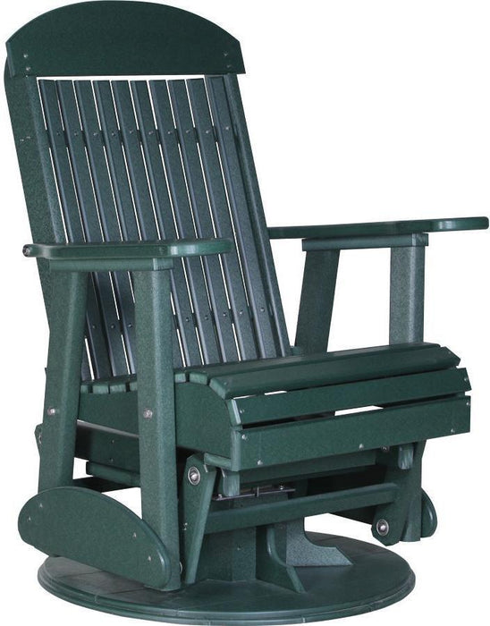 LuxCraft Classic Highback Recycled Plastic 2ft Swivel Glider Chair