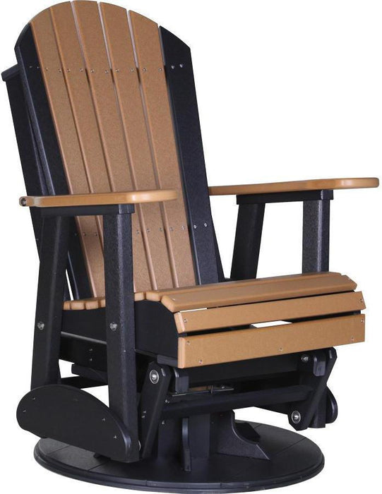 LuxCraft Recycled Plastic 2' Adirondack Swivel Glider Chair