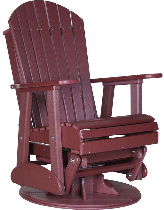 LuxCraft Recycled Plastic 2' Adirondack Swivel Glider Chair