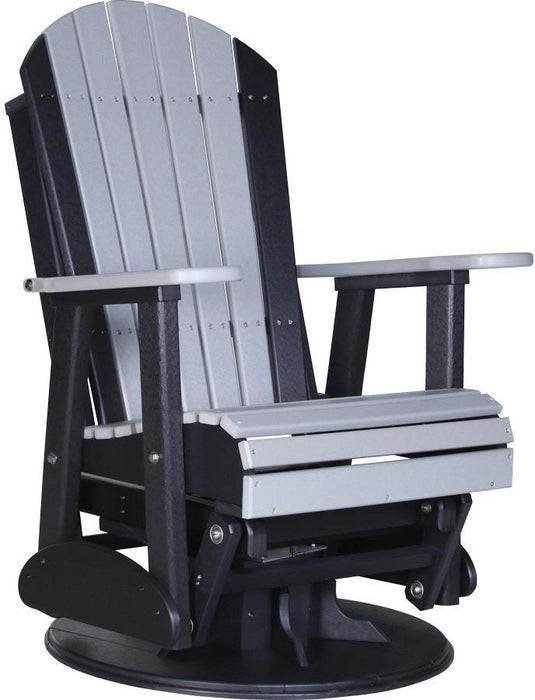 LuxCraft Recycled Plastic 2' Adirondack Swivel Glider Chair