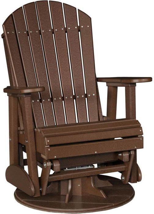 LuxCraft Recycled Plastic 2' Adirondack Swivel Glider Chair