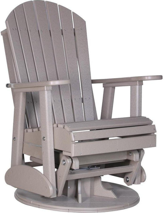 LuxCraft Recycled Plastic 2' Adirondack Swivel Glider Chair