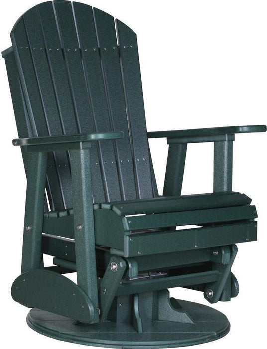 LuxCraft Recycled Plastic 2' Adirondack Swivel Glider Chair