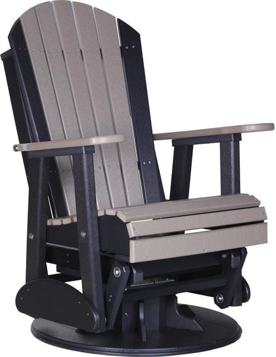 LuxCraft Recycled Plastic 2' Adirondack Swivel Glider Chair