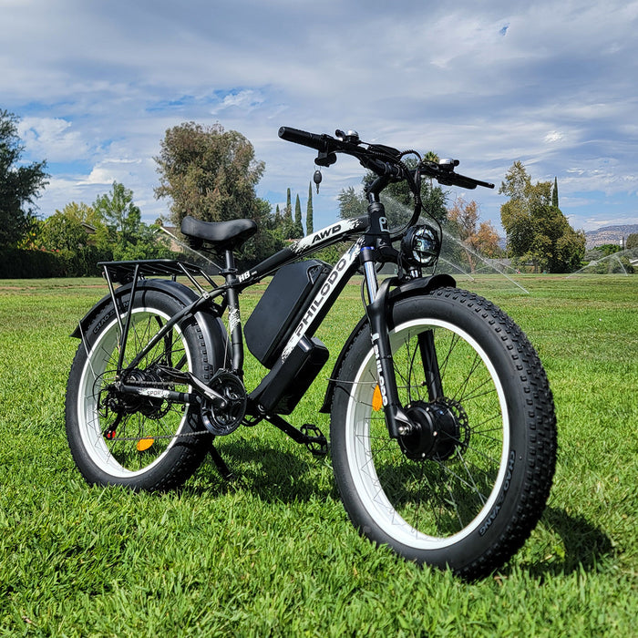 PHILODO Upgraded H8 60V Dual Motor Fat Tire Electric Bike 5000 Watts