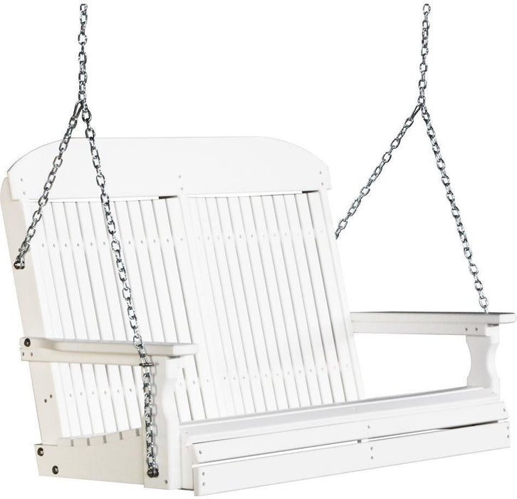 LuxCraft Classic Highback 4ft. Recycled Plastic Porch Swing