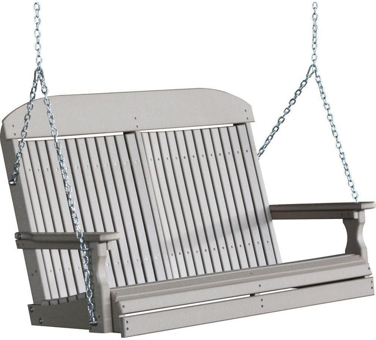 LuxCraft Classic Highback 4ft. Recycled Plastic Porch Swing
