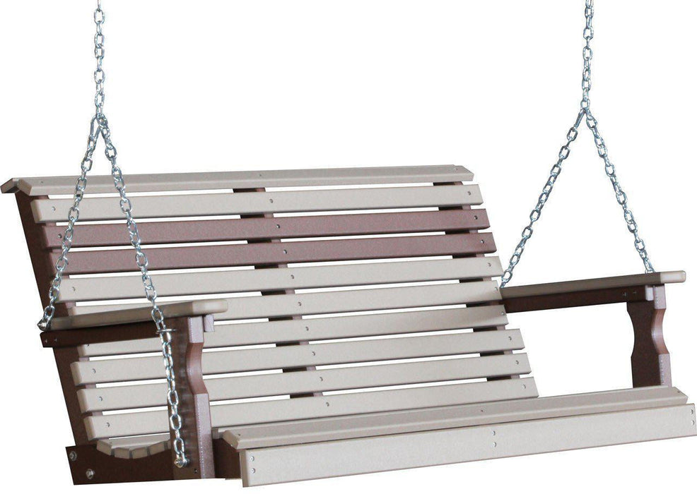 LuxCraft Rollback 4ft. Recycled Plastic Porch Swing
