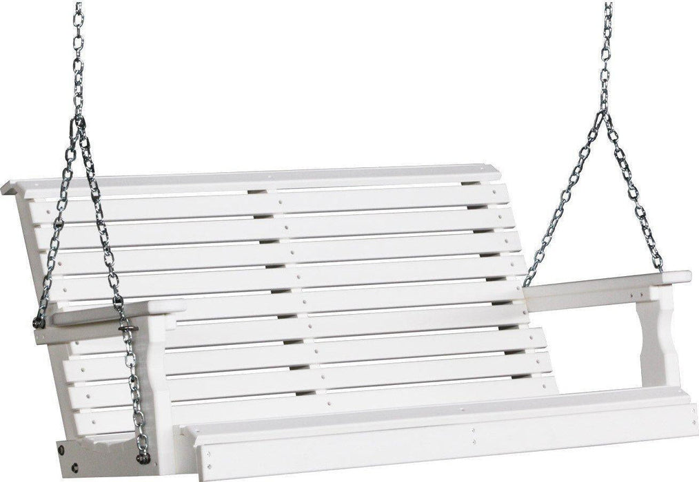 LuxCraft Rollback 4ft. Recycled Plastic Porch Swing