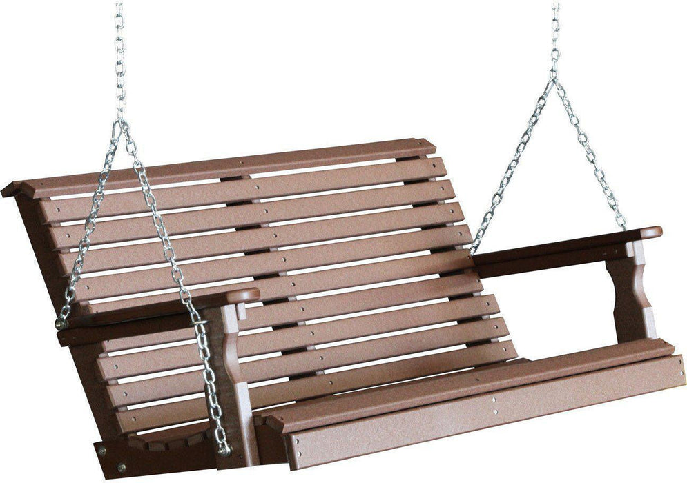 LuxCraft Rollback 4ft. Recycled Plastic Porch Swing