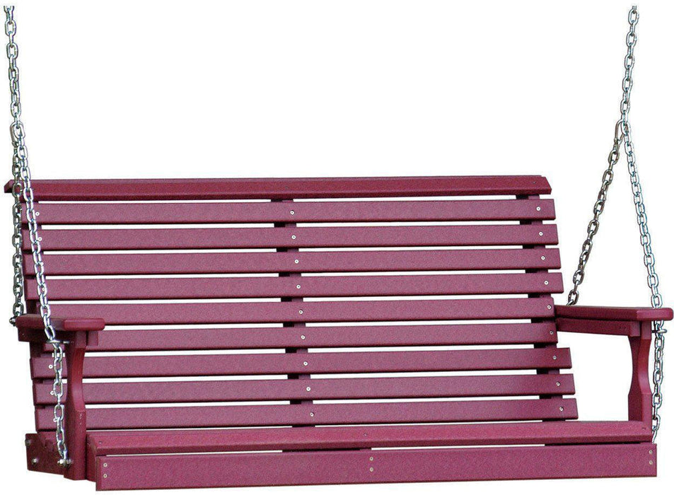LuxCraft Rollback 4ft. Recycled Plastic Porch Swing