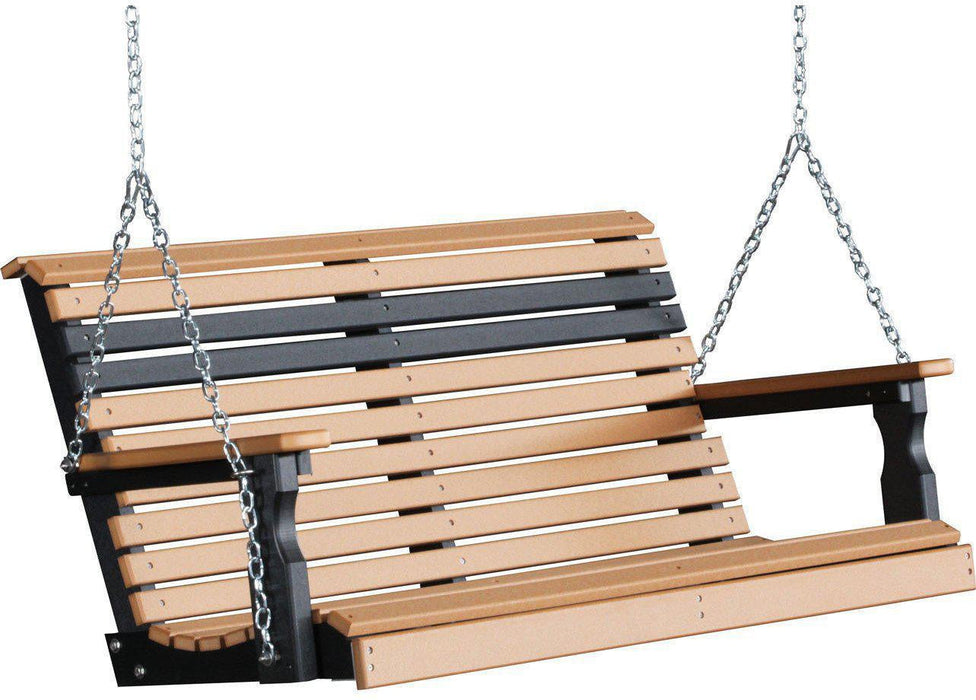 LuxCraft Rollback 4ft. Recycled Plastic Porch Swing