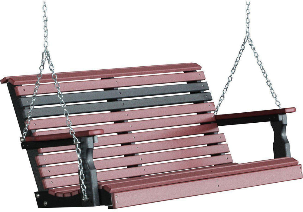 LuxCraft Rollback 4ft. Recycled Plastic Porch Swing