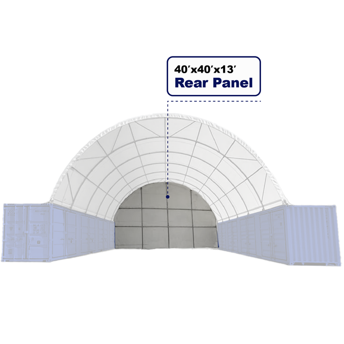 Chery Industrial Back Wall for Container Canopy Shelter 40'x40'x13'