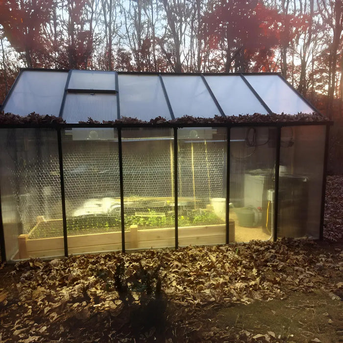 Riverstone Industries Monticello Moheat Edition Black Finish Greenhouse with Heater