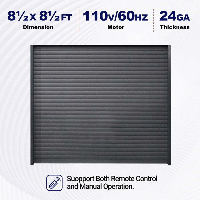 8 ½' x 8 ½' Electric Roller Shutter Door