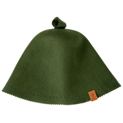 Redwood Outdoors green luxury merino wool sauna hat