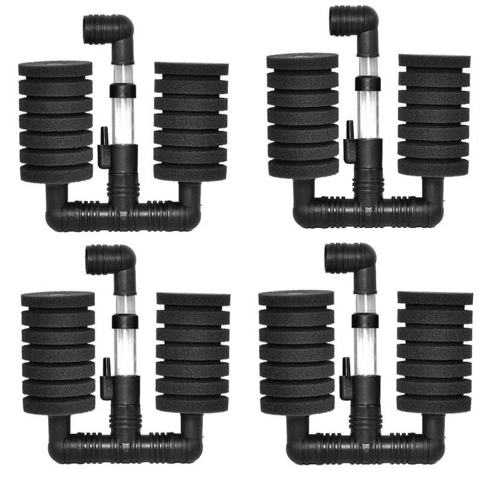 Aqua Dream 4 PCS Bio Sponge Filter Betta Fry Shrimp Double Head