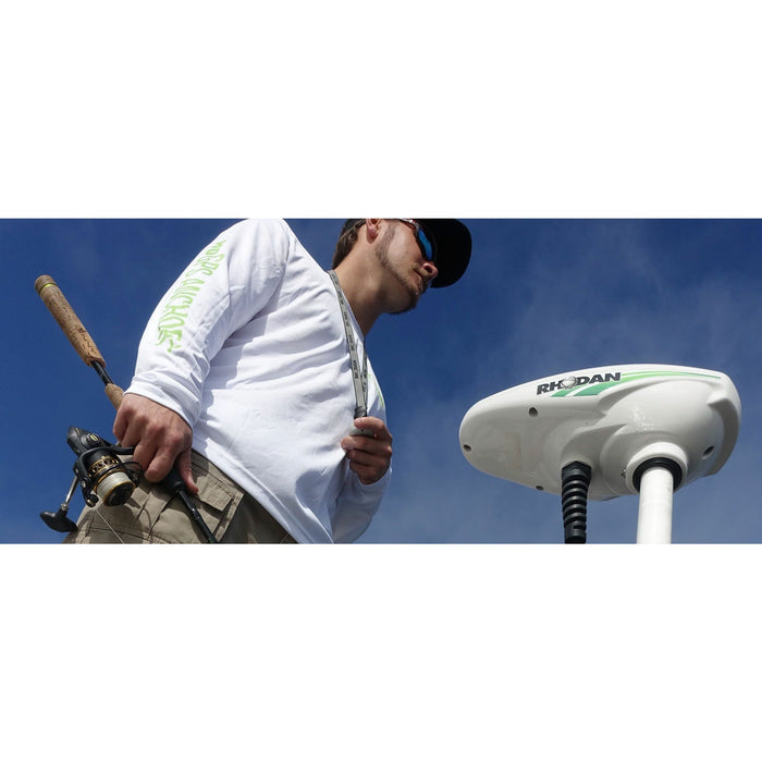 Rhodan 36V HD GPS Trolling Motor 120 Lbs Thrust, 72" Shaft+  White-Black