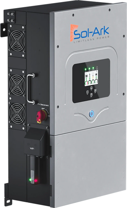 Sol-Ark + Homegrid Hybrid Power Kit | 12kW 120/240V Output 48VDC - 19.2kWh System Bundle | Sol-Ark SA-12K-2P Hybrid Inverter + HomeGrid STACK'D 4X Battery System