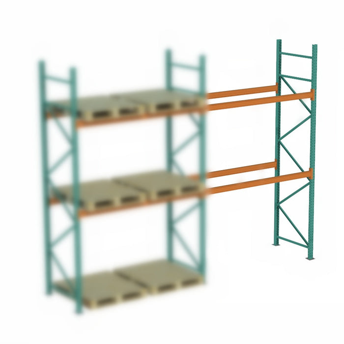 Teardrop Pallet Rack Add On, 96"W x 42"D x 192"H, 5000 lbs Shelf Cap