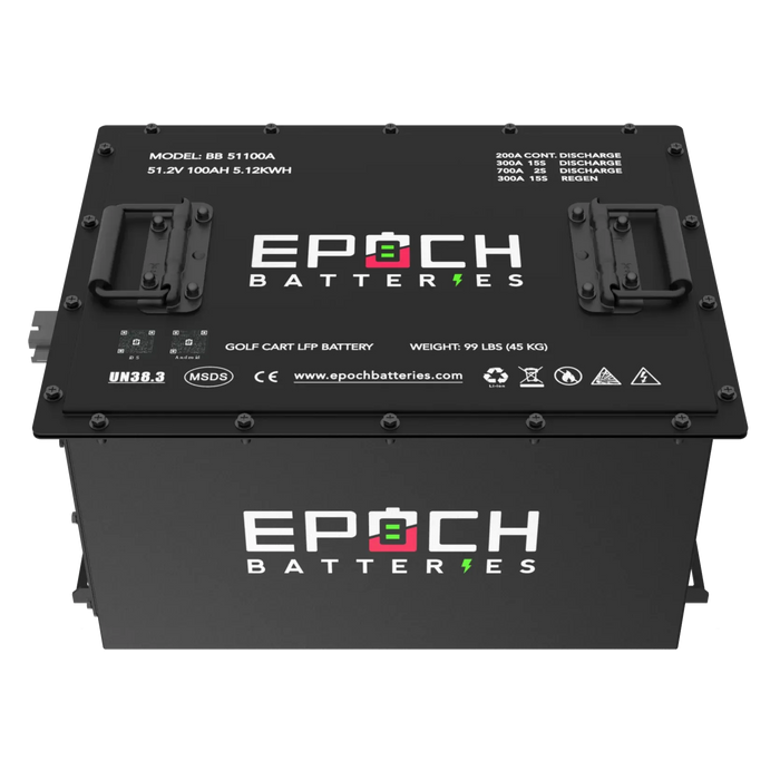 Epoch Batteries 48V 105Ah Lithium (LiFePO4) Golf Cart Battery - Complete Kit