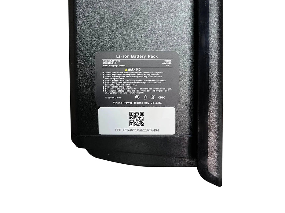 Battery Extra Large 20AH 960WH for Pony/Grace/Forest XM/Brawny XM